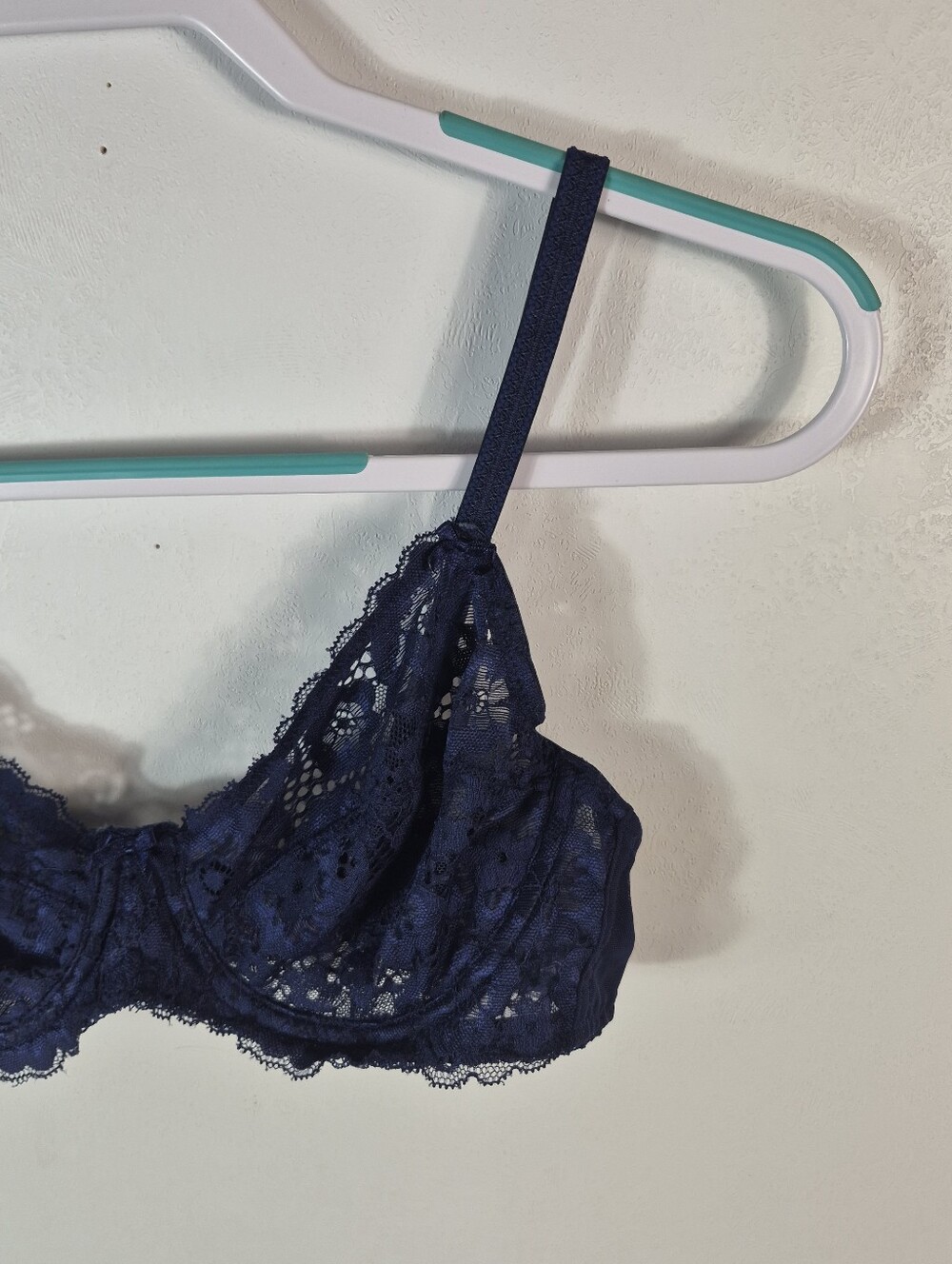 Adored By Adore Me Navy Blue Lace Bra 38B - Picture 3 of 11